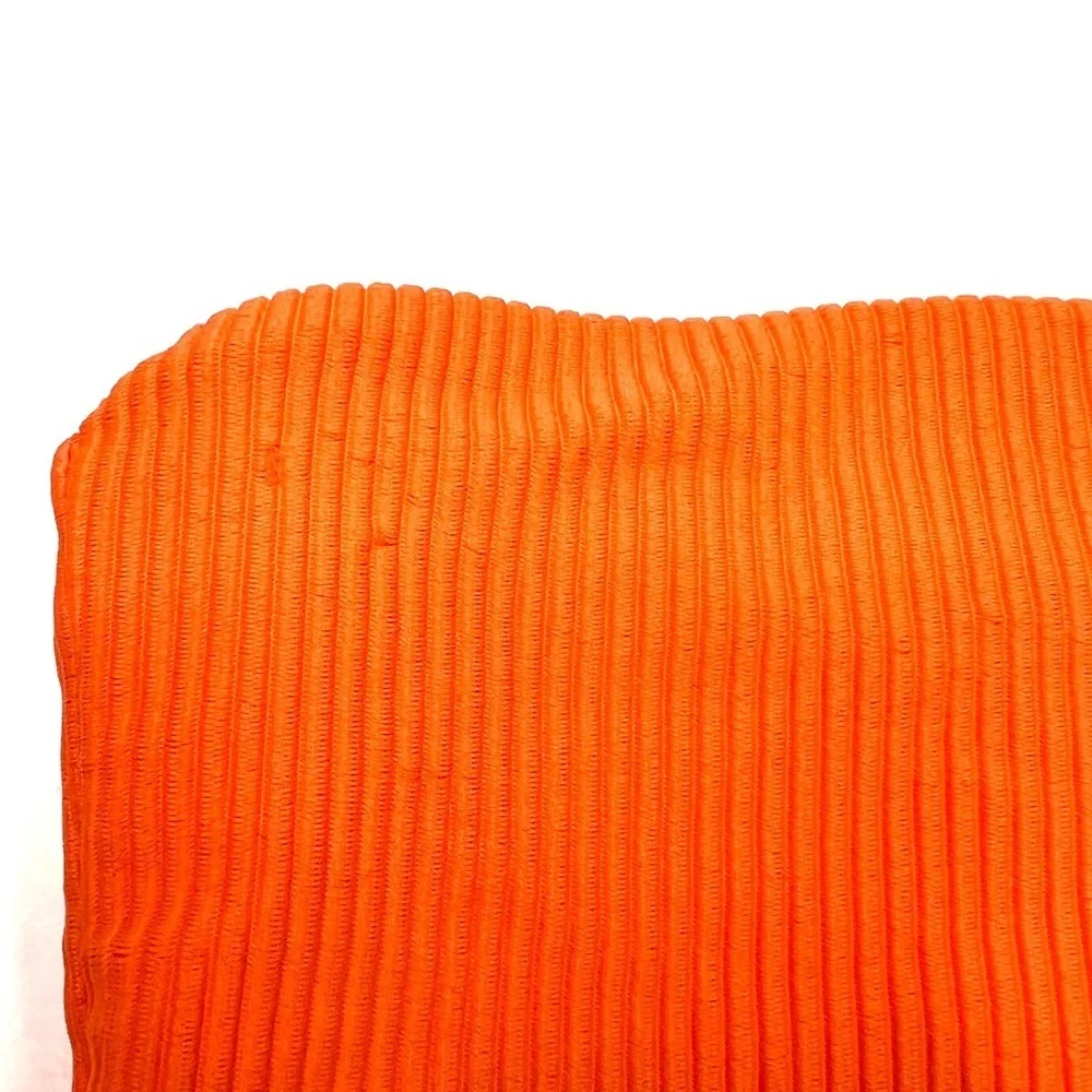Frankies Bikinis Jenna Ribbed Bandeau Top Bright Orange Size XS